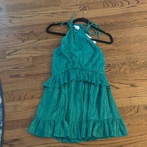 Lovers + Friends Emerald Halter Dress